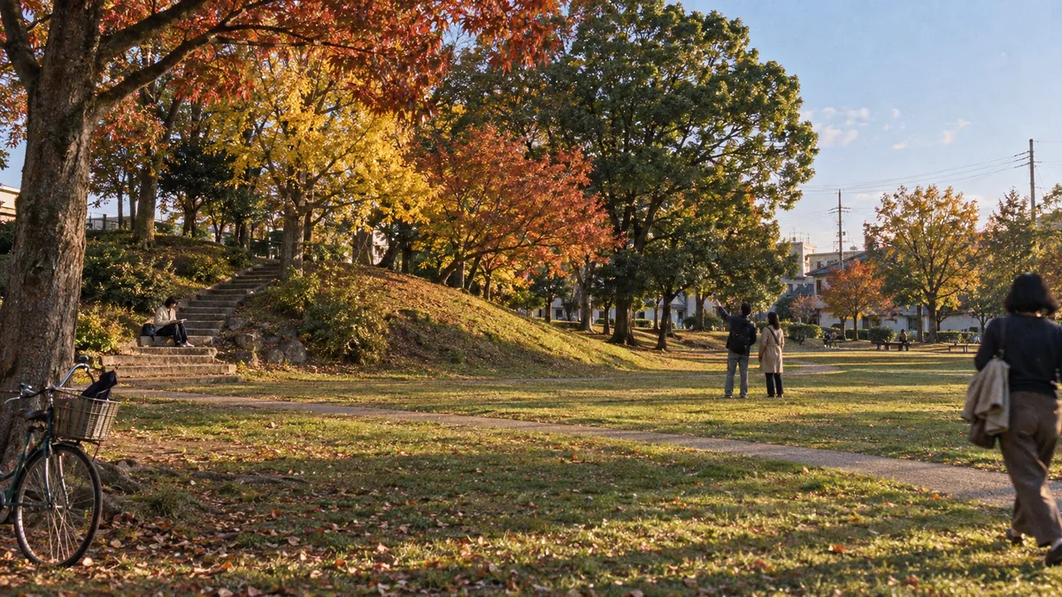 平らで広い公園