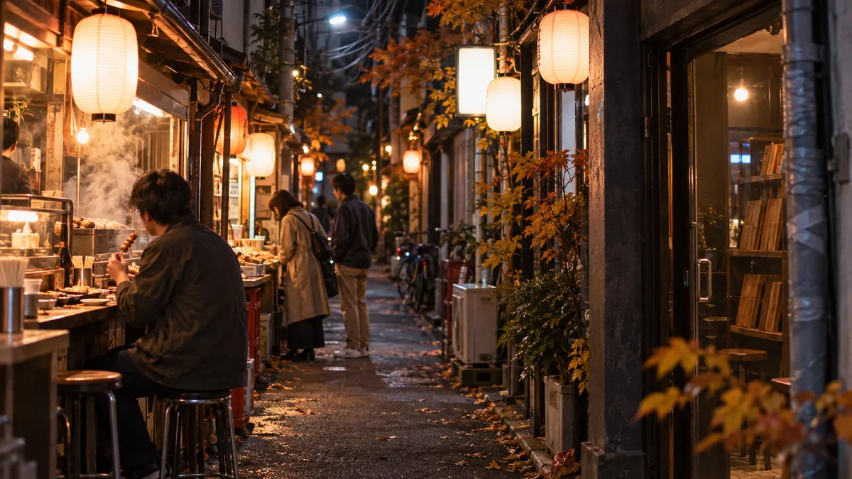 二人分ほどの幅のまっすぐな路地