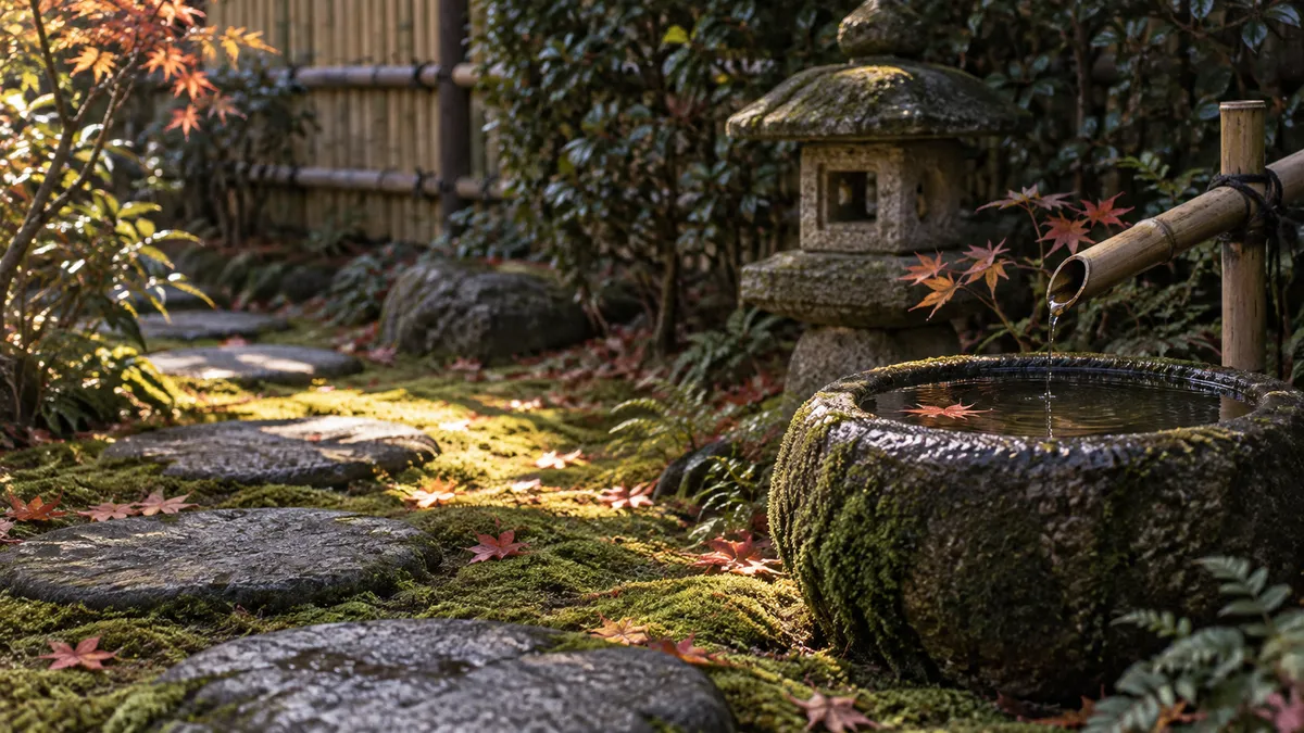 苔の道に寄る
